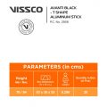 Vissco Avanti Plus Black T Shape Aluminium Stick2
