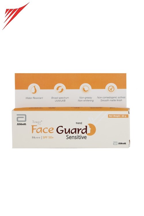 Tvaksh Face Guard Sensitive PA+++ SPF 50+ Gel 50 gm
