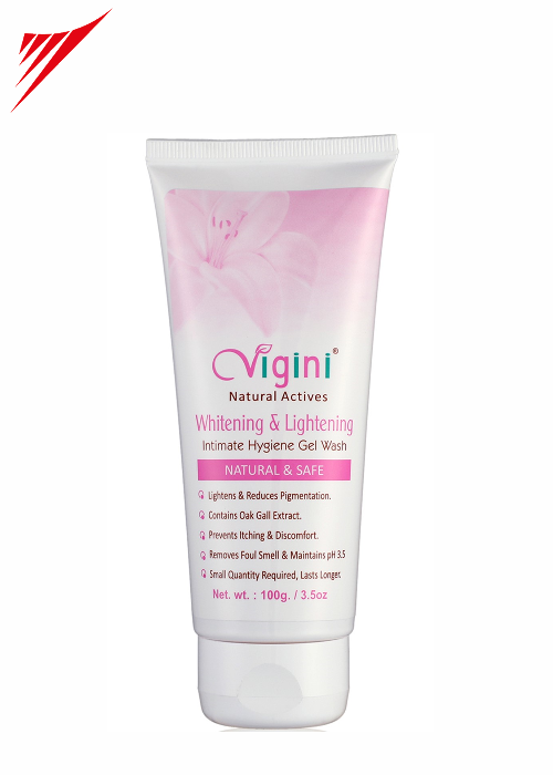Vigini 100% Natural Actives Whitening & Lightening Intimate Feminine Hygiene Gel Wash 100 gm