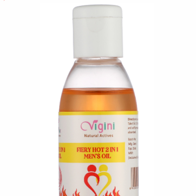 Vigini Plus 100% Natural Actives Fiery Hot 2 In 1 Lubricant Men's Oil 25 ml